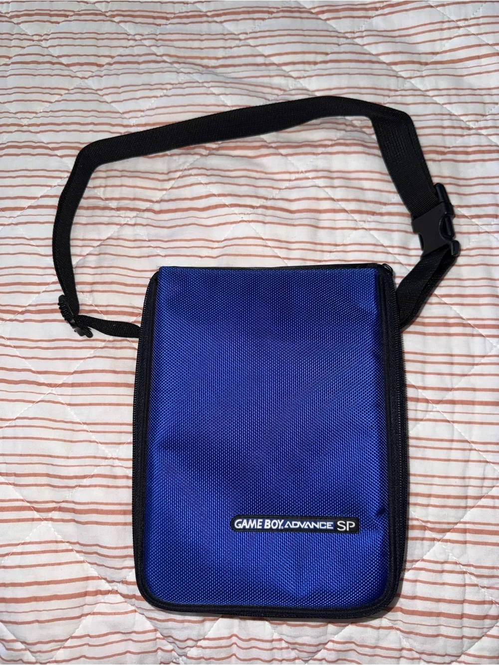Nintendo Game Boy Advance SP Blue Case with Adjustable Black Strap
